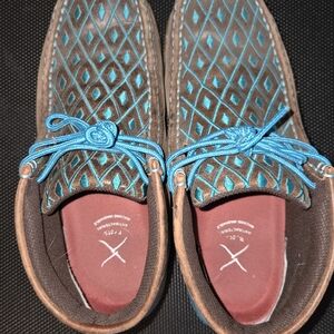 Twisted X Brown and Blue Mules
